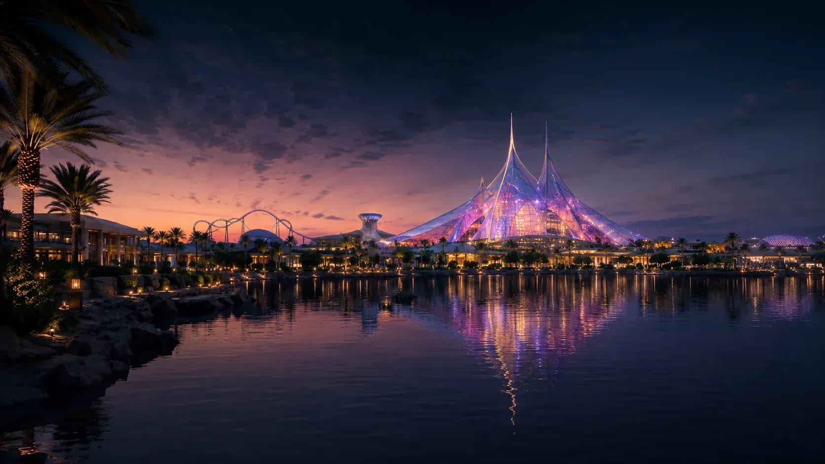 Концепция будущего тематического парка Disneyland Abu Dhabi на острове Яс
