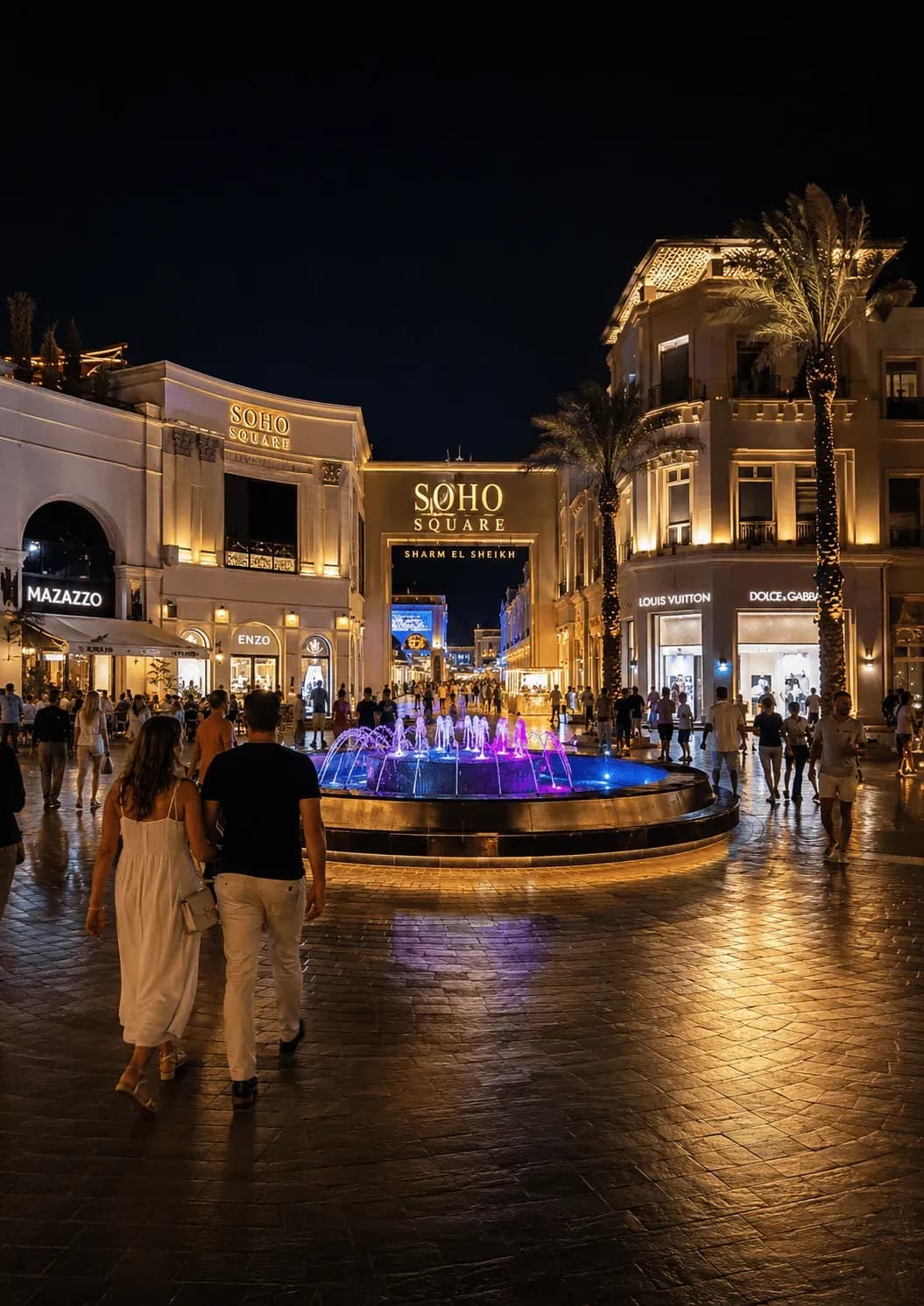 Вечерний SOHO Square в Шарм-эль-Шейхе
