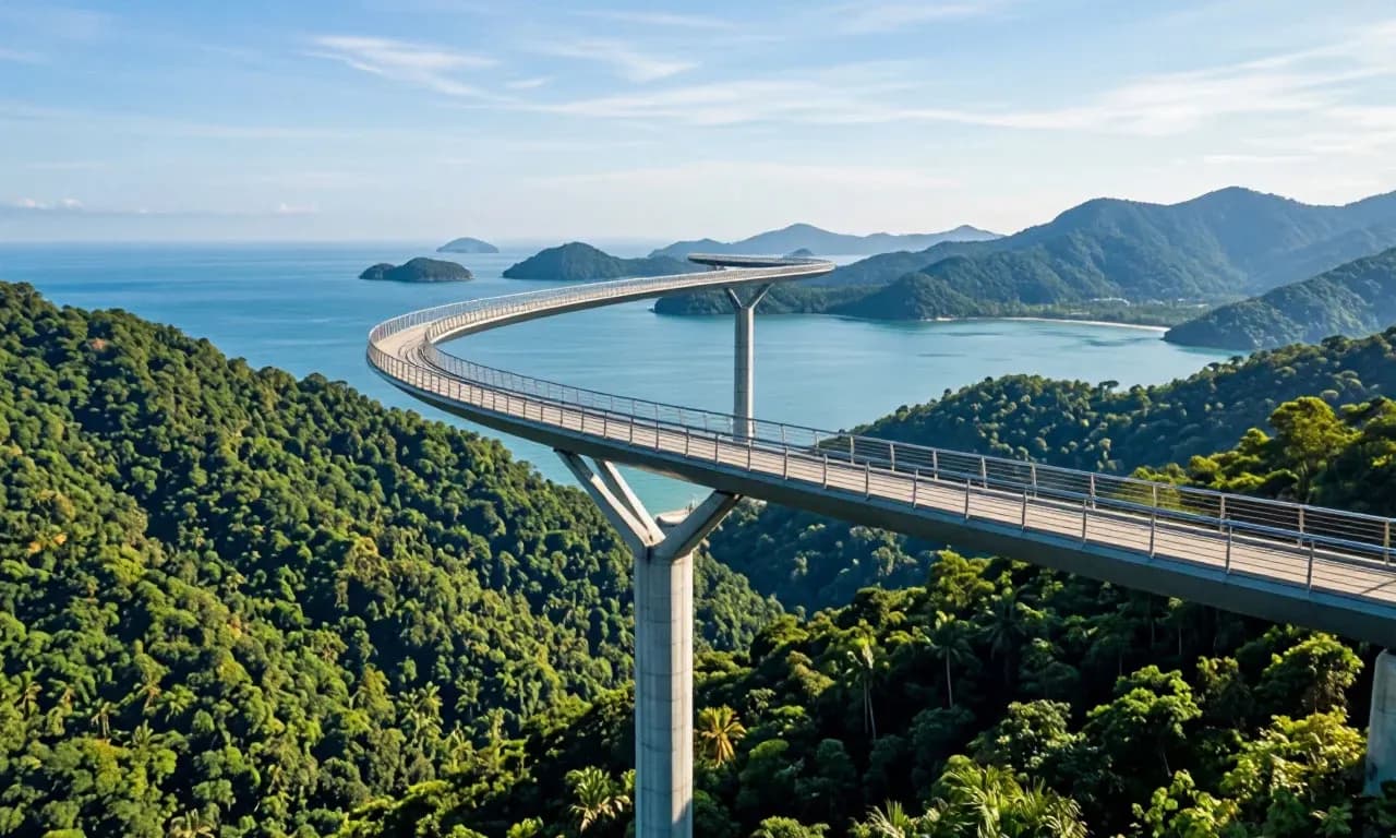 Langkawi Sky Bridge на острове Лангкави, Малайзия