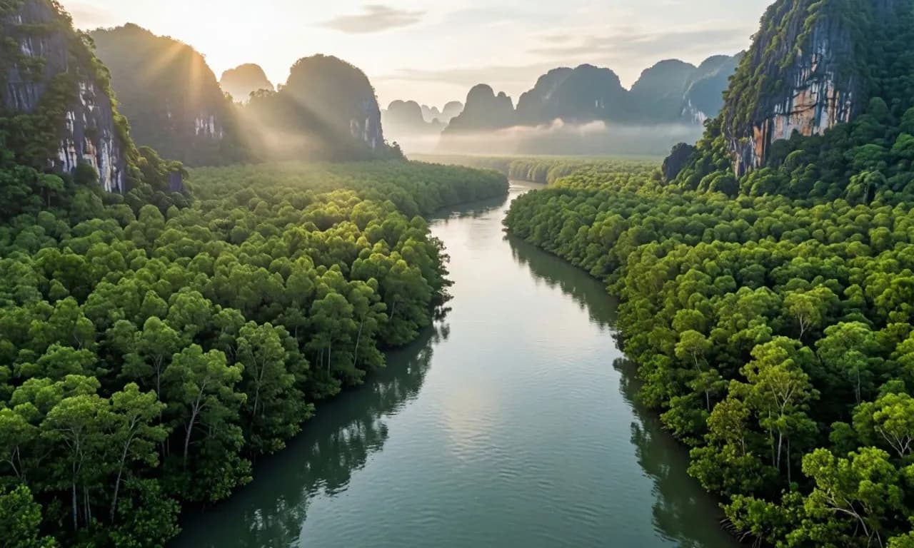 Kilim Geoforest Park на острове Лангкави, Малайзия