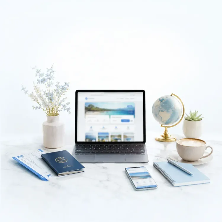 Онлайн-бронирование тура на ноутбуке