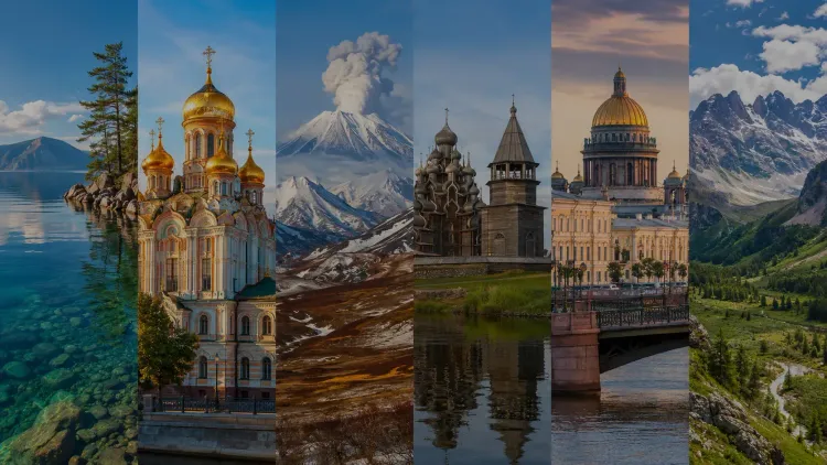 Коллаж достопримечательностей России
